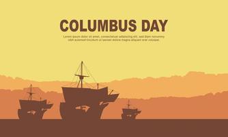 Columbus Day Background Design. vector