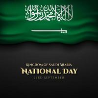 Kingdom of Saudi Arabia National Day Background Design. vector