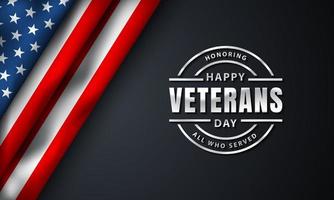 Veterans Day Background Design. vector