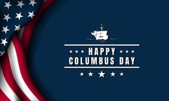 Columbus Day Background Design. vector