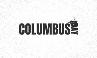 Columbus Day Background Design. vector