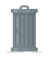 Vector illustration of an insulated trash can. A personal trash collection bin. Basket for convenient trash pickup.