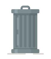 Vector illustration of an insulated trash can. A personal trash collection bin. Basket for convenient trash pickup.