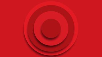 3D animation abstract red background with circle shape. Red geometric texture. blank space for text. video