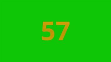 60-Sekunden-Countdown-Timer auf grünem Bildschirm