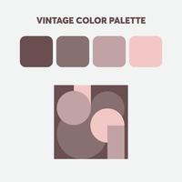vintage color palette with example on geometric art vector