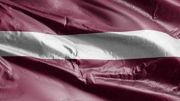 Latvia flag waving on the wind loop. Latvian banner swaying on the breeze. Full filling background. 10 seconds loop. video