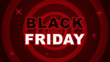 texto de animação suave de sexta-feira negra fundo vermelho escuro adequado para venda de produtos de promoção video