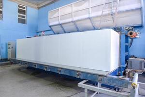 Production of thermal insulation materials. Plant for the production of sandwich panels from styrofoam photo