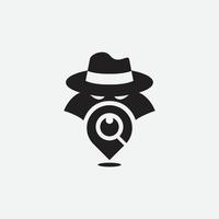 pin detective logo vector