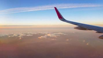 Aerial footage from the window on a Wizzair airplane . 15. 09. 2019, UK. photo