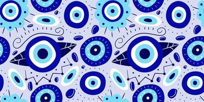 Seamless pattern with greek eye. Blue eyes are a talisman and amulet for protection.Vector illustration in flat style seamless pattern with circles. vector