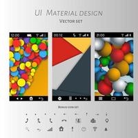 Abstract user interface templates of overlaps paper vector