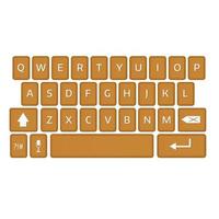 teclado de teléfono inteligente, botones alfabéticos vector