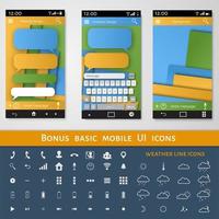 mobile template set vector