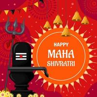 feliz maha shivratri fondo vector