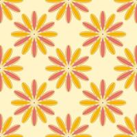 Seamless pattern of colorful floral vector