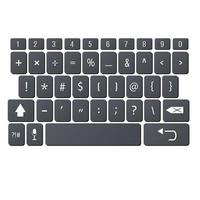 vector modern keyboard of smartphone, numerals buttons