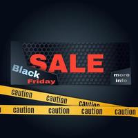 Black friday sale. Colorful hi-tech banner vector set
