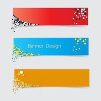 Set of modern horizontal vector banners