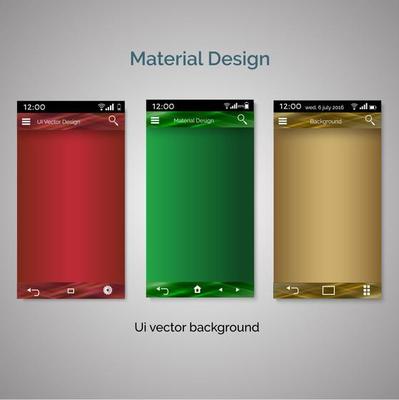 set of ui material design background