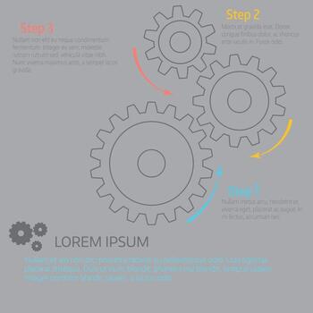 Abstract gears background. Vector template