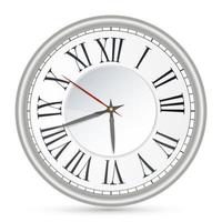 Vector illustration of old-fashioned clock with Roman numerals