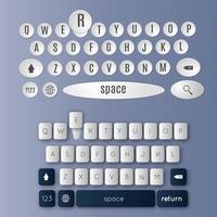 Smartphone keyboard template vector