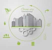 Eco concept. Green City vector