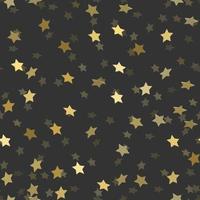 Golden stars pattern seamless vector