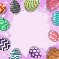 Beautiful Easter Eggs Background vector