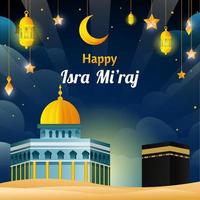 Happy Isra Mi'raj Background vector