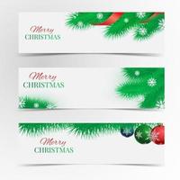 Christmas banner set vector