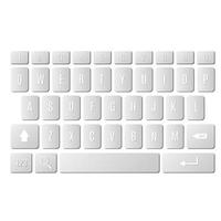 keyboard of smartphone, alphabet buttons vector