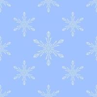 Blue seamless snowflake pattern vector