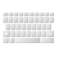 keyboard of smartphone, alphabet buttons vector