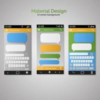 Smartphone chatting SMS Messages speech Bubbles. Smartphone keyboard. vector