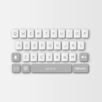 vector moderno teclado de teléfono inteligente, botones alfabéticos