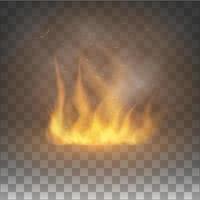 Graphic element with flame, flaming bonfire. vector
