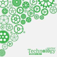 Technology background with gear wheel, cover template. vector