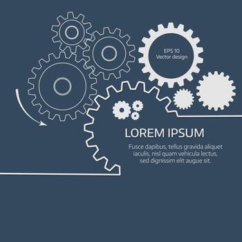 Abstract gears background. Vector template