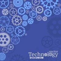 Technology background with gear wheel, cover template. vector