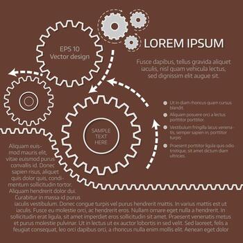 infografía circular. gráfico, diagrama, gráfico con engranajes. plantilla de vector de portada.