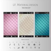 Abstract user interface templates of overlaps paper vector