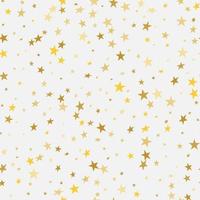 Abstract white modern seamless pattern with gold stars. vector