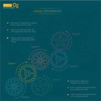 infografías lineales de negocios vector