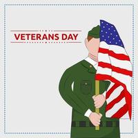 Illustration vector design of veterans day background template