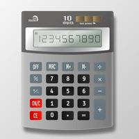 Electronic calculator vector illustration isolated on white background EPS10.