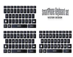 Smartphone keyboard template vector