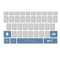 vector modern keyboard of smartphone, numerals buttons